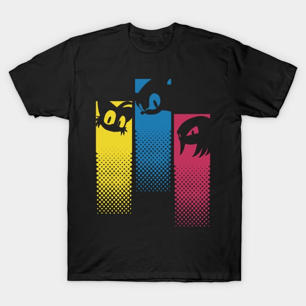 Sonic The Hedgehog - Sonic Heroes! (Sonic, Tails, Knuckles) T-Shirt by Obtineo